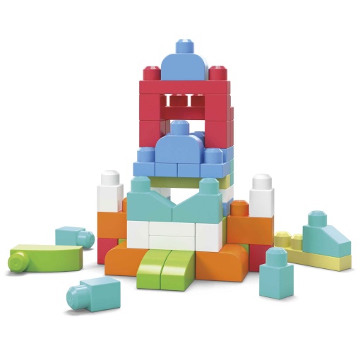 Mega Bloks 60 peças cores pastel MATTEL