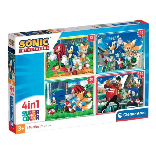 Puzzle CLEMENTONI 12-16-20-24 peças Progressivo SONIC