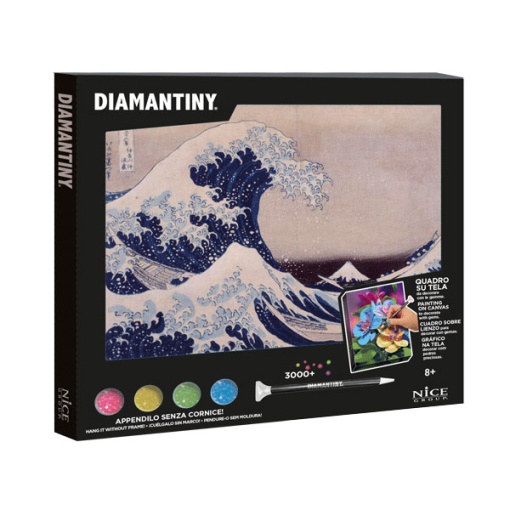 Pintar com Diamantes A Grande Onda de Kanagawa, Hokusai NICE Diamantiny