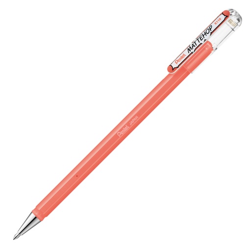 Roller Gel PENTEL K110 Mattehop 1mm Rosa Coral