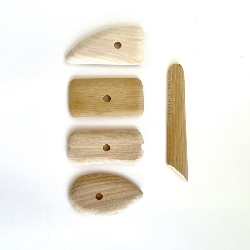 Conjunto 5 Rins de Madeira para Modelagem e Escultura INART