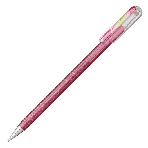 Roller Gel PENTEL K110 Dual Metallic 1mm Rosa/Verde Metálico