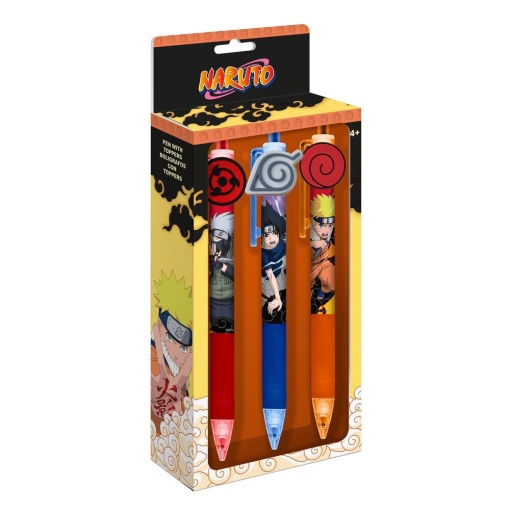 Conjunto 3 esferográficas Naruto