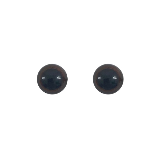 Olhos de encaixe para amigurumi castanhos 10mm CÍRCULO - 20 unidades