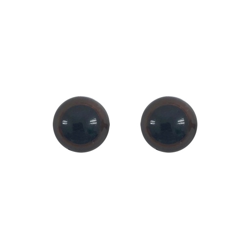 Olhos de encaixe para amigurumi castanhos 12mm CÍRCULO - 20 unidades