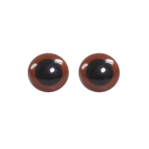 Olhos de encaixe para amigurumi castanhos 14mm CÍRCULO - 20 unidades