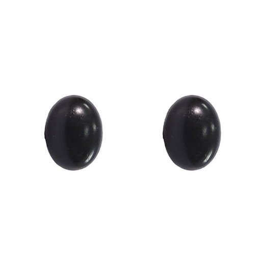 Olhos de encaixe para amigurumi ovais pretos 6mm (20 unidades) CÍRCULO