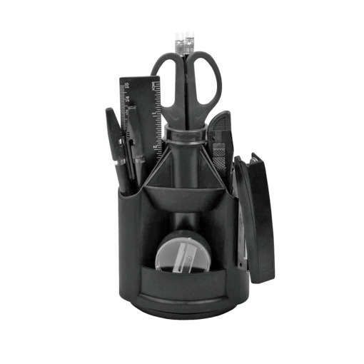 Organizador de secretária plástico preto 11 peças FOROFIS 91600