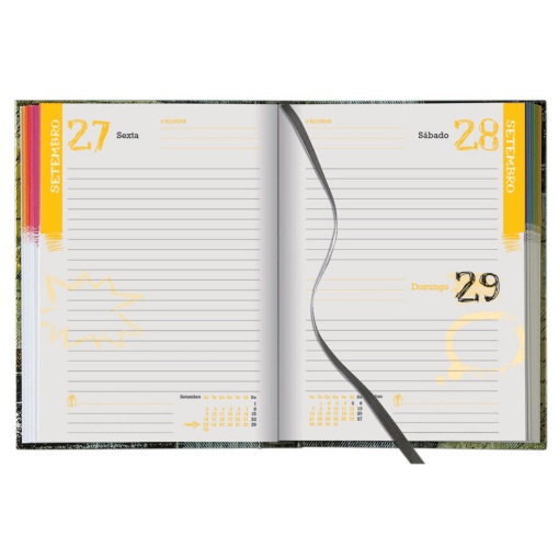 Agenda escolar diária A5 2025/26 12 meses espiral PAPIRO Smile