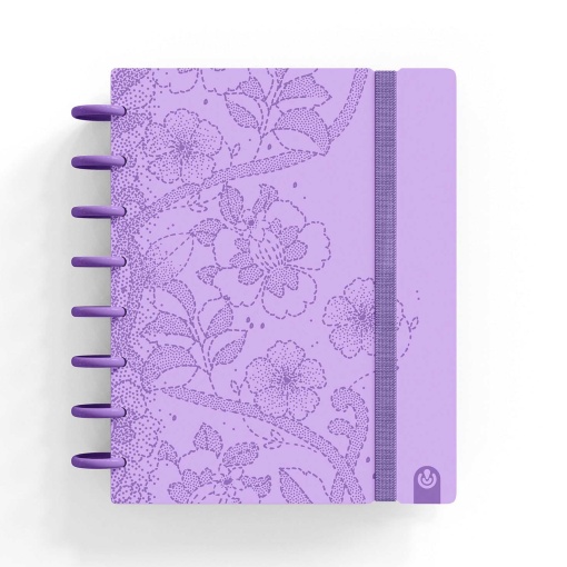 Caderno INGENIOX A5 pautado LDT Edition #4 com elástico malva