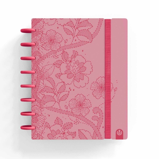 Caderno INGENIOX A5 pautado LDT Edition #4 com elástico rosa
