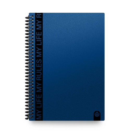 Caderno A5 capa plástica espiral CARCHIVO My Rules pautado azul 80 folhas 90g