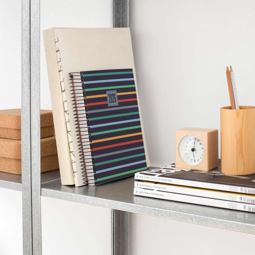 Agenda escolar semanal A5 2025/26 16 meses espiral MIQUELRIUS Plus Stripes