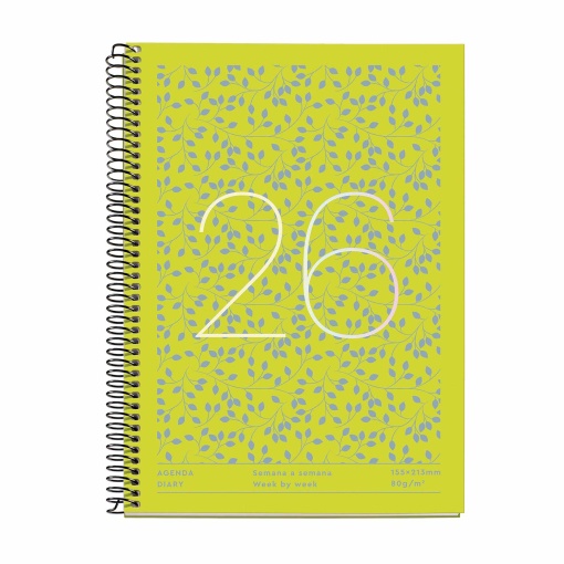 Agenda escolar semanal A5 2025/26 18 meses espiral MIQUELRIUS Plus Hojas