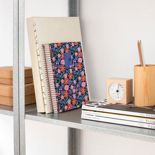 Agenda escolar semanal A5 2025/26 18 meses espiral MIQUELRIUS Plus Dark Flora