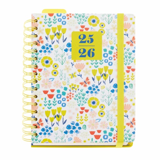 Agenda escolar semanal A5 2025/26 12 meses espiral MIQUELRIUS Anne Lehman Spring