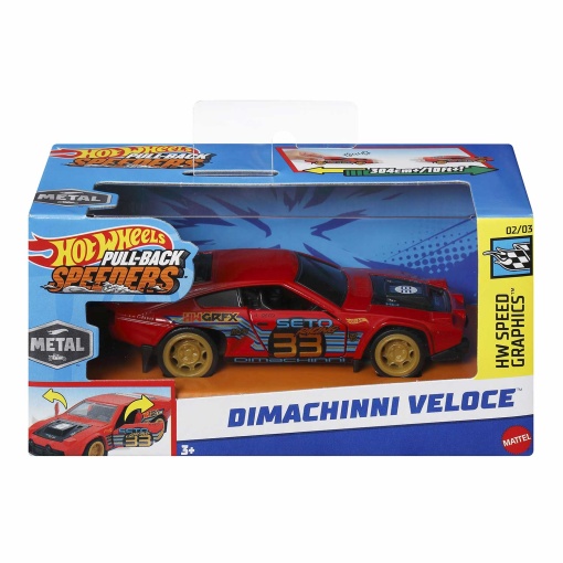 Hot Wheels Pull-Back Speeders carro miniatura sortido MATTEL