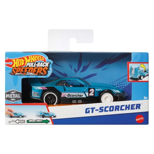 Hot Wheels Pull-Back Speeders carro miniatura sortido MATTEL