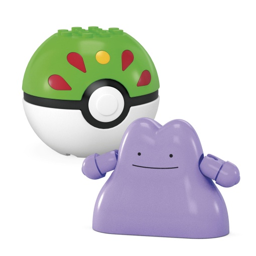 Mega Pokémon Construx Pokébola Pikachu & Ditto 42 peças MATTEL