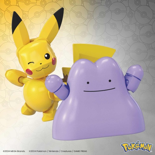 Mega Pokémon Construx Pokébola Pikachu & Ditto 42 peças MATTEL