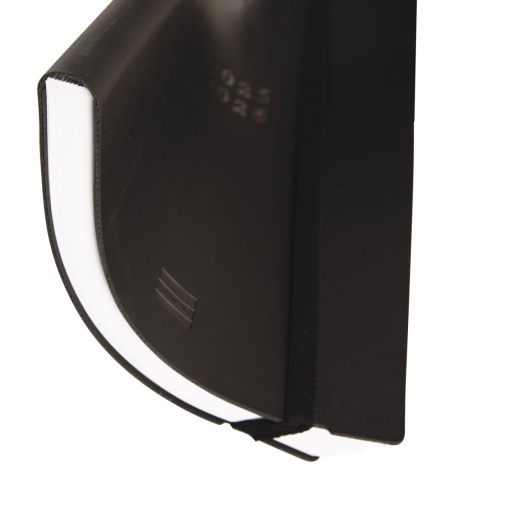 Agenda escolar diária 120x169mm 2025/26 18 meses FINOCAM Mara negro com elástico