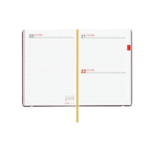 Agenda escolar diária 120x169mm 2025/26 18 meses FINOCAM Mara Girl com elástico