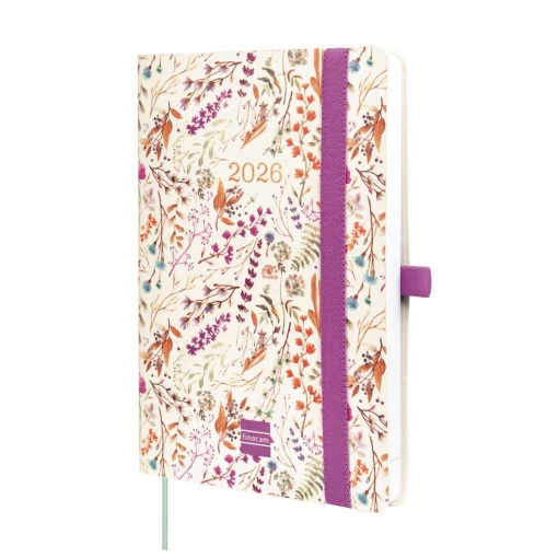 Agenda escolar semanal 118x168mm 2025/26 16 meses FINOCAM Capri Happy com elástico