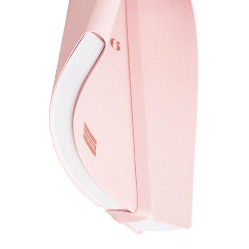 Agenda escolar semanal A5 2025/26 16 meses FINOCAM Dotted rosa com elástico