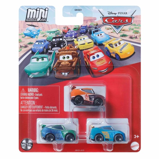 Disney Pixar Mini Racers carro miniatura (3 unidades) sortido MATTEL