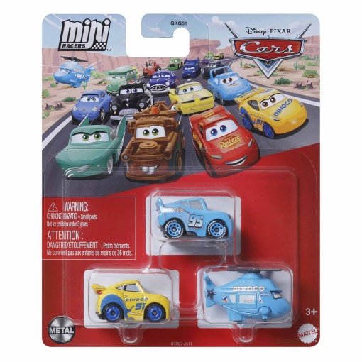 Disney Pixar Mini Racers carro miniatura (3 unidades) sortido MATTEL