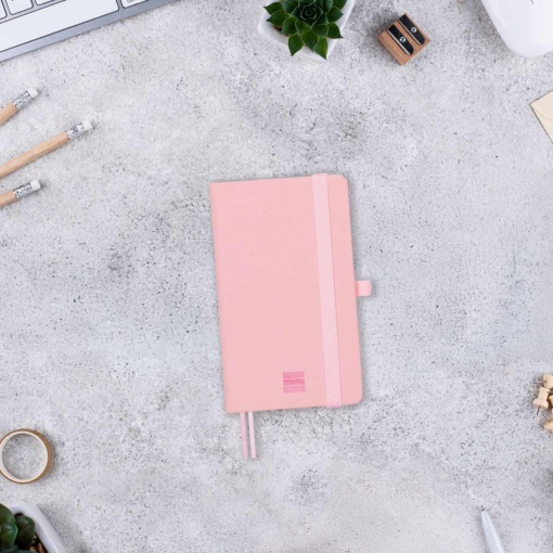 Caderno A6 capa dura FINOCAM Nexo liso 72 folhas 80g rosa