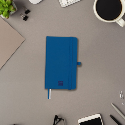 Caderno A6 capa dura FINOCAM Nexo pautado 72 folhas 80g azul marinho