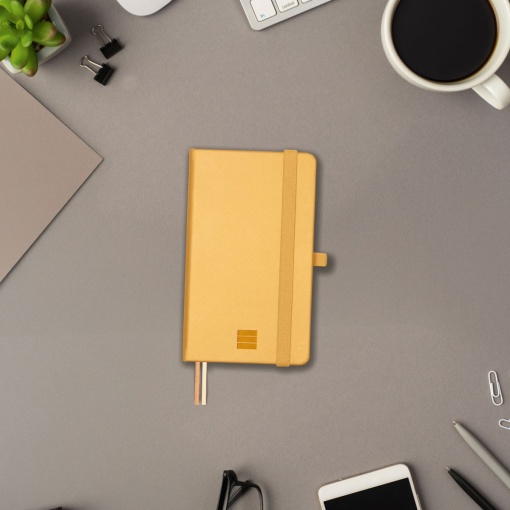 Caderno A6 capa dura FINOCAM Nexo pautado 72 folhas 80g camel