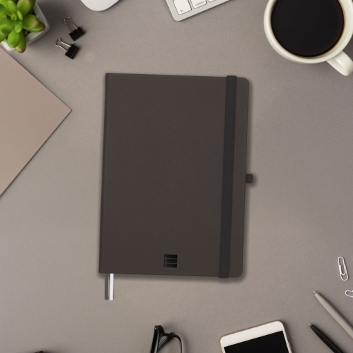 Caderno A5 capa dura FINOCAM Nexo pautado 72 folhas 80g preto