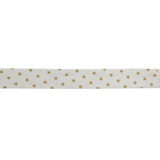 Fita de viés perfilado HILOGAR Estrella 18mm branco camel 003 (metro)