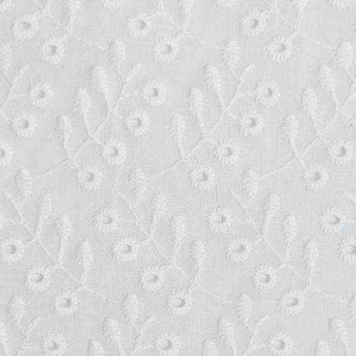 Tecido HILOGAR Batista bordado Kenai branco 130g 1x1,30m