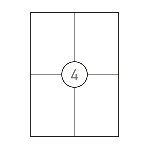 A4 labels 105x148mm white 100 sheets SIMPLY - 400 units