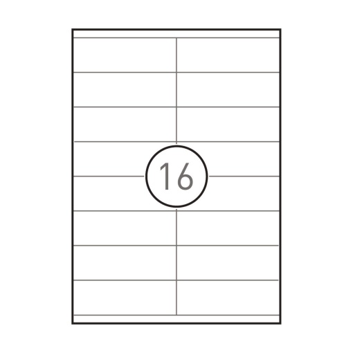 Etiquetas A4 105x35mm branco 100 folhas SIMPLY - 1600 unidades