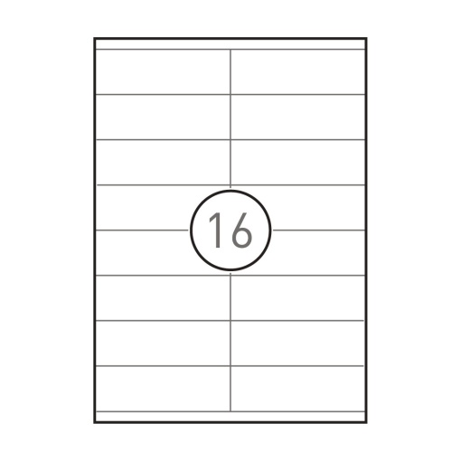 A4 labels 105x35mm white 100 sheets SIMPLY - 1600 units