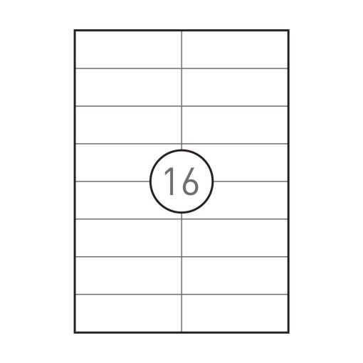 A4 labels 105x37mm white 100 sheets SIMPLY - 1600 units