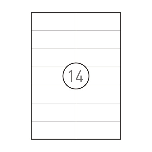 A4 labels 105x42mm white 100 sheets SIMPLY - 1400 units