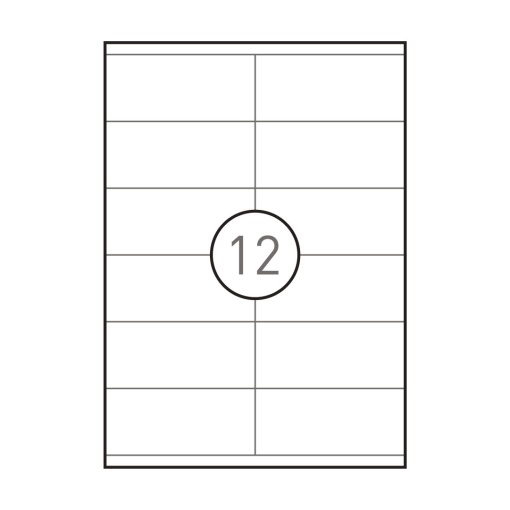 A4 labels 105x48 mm white 100 sheets (1200 units) SIMPLY