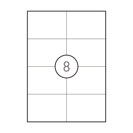 A4 labels 105x74mm white 100 sheets SIMPLY - 800 units