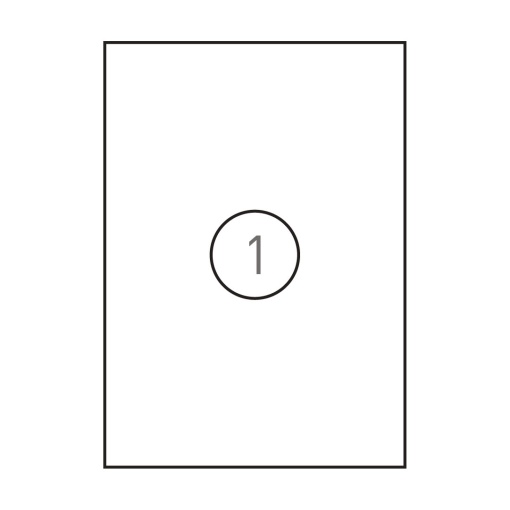 A4 labels 210x297mm white SIMPLY - 100 sheets