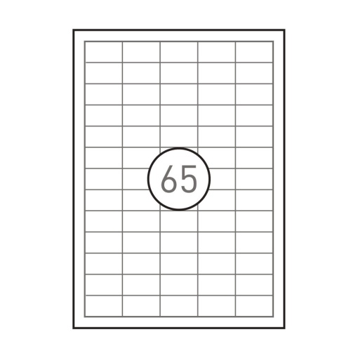 Etiquetas A4 38x21,2mm branco 100 folhas SIMPLY - 6500 unidades