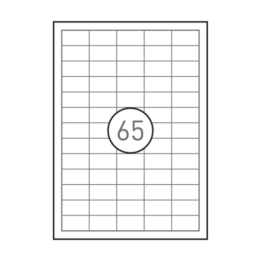 A4 labels 38x21.2mm white 100 sheets SIMPLY - 6500 units