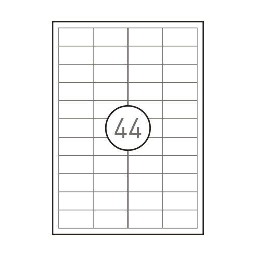 A4 labels 48.5x25.4mm white 100 sheets SIMPLY - 4400 units