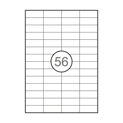 Etiquetas A4 52,5x21,2mm branco 100 folhas SIMPLY - 5600 unidades