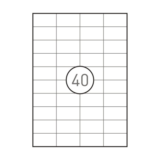 A4 labels 52.5x29.7mm white 100 sheets SIMPLY - 4000 units
