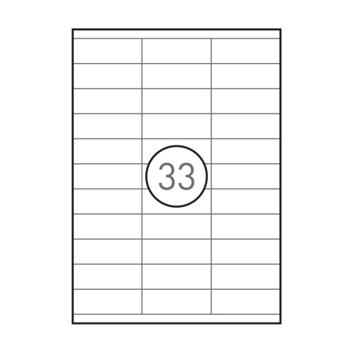A4 labels 70x25.4mm white 100 sheets SIMPLY - 3300 units